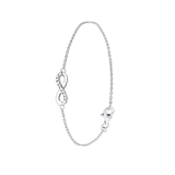 Silbernes Armband Unendlichkeitszeichen mit Zirkonia