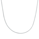 Silberne Kette rhodinierte Glieder