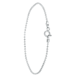 Silber-Armband, rhodiniertes Kugelglied