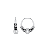 Ohrringe aus 925 Silber, bearbeitet, oxidiert, Bali