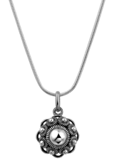 Zilveren ketting & hanger zeeuwse knoop voor dames