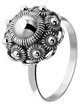 Ring, 925 Silber, Zeeland-Knopf