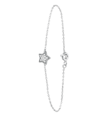 Zilveren armband galaxy ster met zirkonia