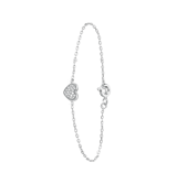 Armband, 925 Silber, Herz mit Zirkonia