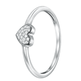 Zilveren ring hart met zirkonia