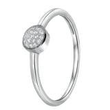Ring, 925 Silber, rund mit Zirkonia