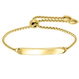 Plattenarmband, Edelstahl, vergoldet