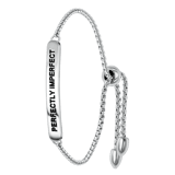 Plattenarmband, Edelstahl ,,Perfectly imperfect
