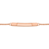 Plattenarmband, Edelstahl, Kristall in Light Peach