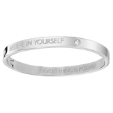 Guess Bangle-Armreif aus Edelstahl mit Text: Believe in yourself.