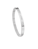 Bangle-Armreif aus Edelstahl von Guess mit Text : Forever & Always.