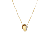 Stainless steel goldplated ketting met hanger met kristal voor dames