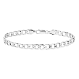 Gerecycled zilveren herenarmband met gourmet schakel.