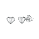 Kinderohrringe, 925 Silber, Herz