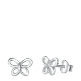 Kinderohrringe, 925 Silber, Schmetterling