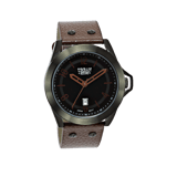 Urban Story Armbanduhr mit einem braunen Lederband