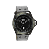 Urban Story Armbanduhr mit einem grauen Lederband