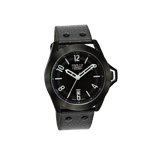 Urban Story Armbanduhr mit einem schwarzen Lederband