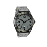 Urban Story Armbanduhr mit einem grauen Lederband