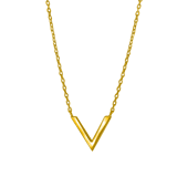 Silber-Kette mit V vergoldet