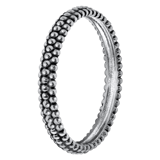 Zilveren ring rhodiumplated bol Bali