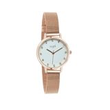 Regal Damenuhr Mesh Glitzer rosafarben