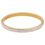 Gerecycleerd stainless steel kinderarmband goldplated wit kristal