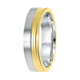 Zilveren goldplated herenliefdesring Bilbao