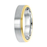 Zilveren goldplated herenliefdesring Salamanca