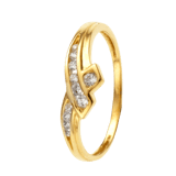 Ring, 585 Gelbgold, mit Zirkonia