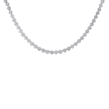 Zilveren ketting gerhodineerd met zirkonia
