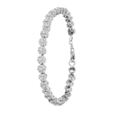 Rhodiniertes Silberarmband mit Zirkonia