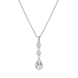 Zilveren ketting gerhodineerd met zirkonia voor dames