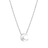 Zilveren ketting met hanger galaxy halve maan