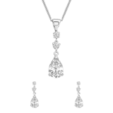 Silber-Set 925 Tropfen mit Zirkonia
