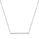 Gerecycled stainless steel ketting bar met kristal