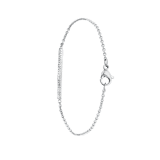 Gerecycled stainless steel armband bar met kristal