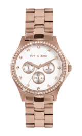 Ivy N Rox Armbanduhr mit rosafarbenem Armband