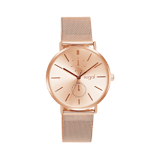 Regal Armbanduhr mit rosafarbenem Mesh-Armband