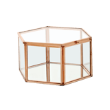 Sieradendoos glas hexagon large