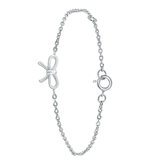 Zilveren kinderarmband strik