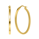 375 Gold Ohrringe, oval