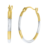Ohrringe, 375 Gelb- und Weißgold, mit Diamantschliff