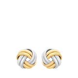 375 Gold, zweifarbige Ohrstecker, Knoten