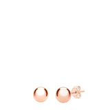 9 Karaat oorknoppen bol rose 4mm