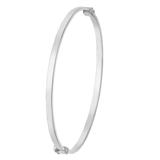 9 Karaat bangle wit met vierkante buis