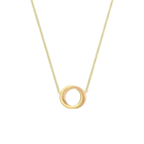 Bicolor-Halskette, 375 Gold, mit doppeltem Ring