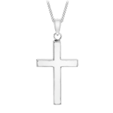 9 Karaat hanger kruis wit