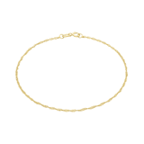 9 Karaat enkelband gourmet twist