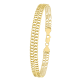 375 Gold Armband mit Fantasie-Kettengliedern
